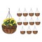 Kitcheniva Hanging Planter Basket With Coco Coir Liner 10&#x22; 12 Pcs